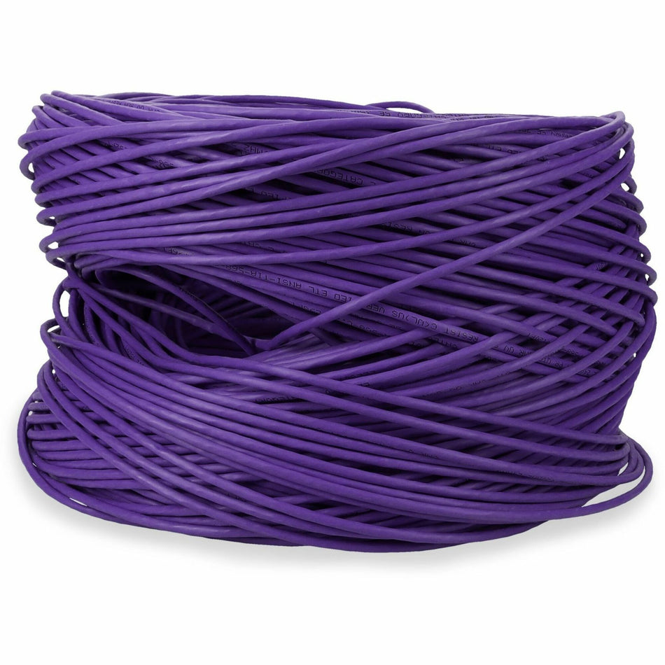 AddOn 1000ft Non-Terminated Purple CAT 5E PVC Bulk Cable - ADD-CAT5EBULK1K-PE