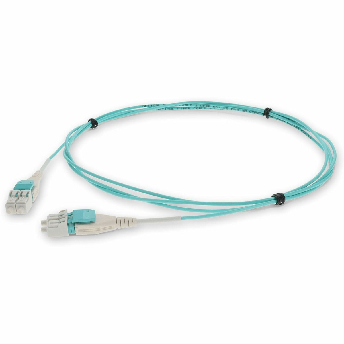 AddOn 3m LC to LC Field Modifiable Aqua OM4 Duplex OFNR (Riser-Rated) Fiber Patch Cable - ADD-LC-LC-FM-3M5OM4
