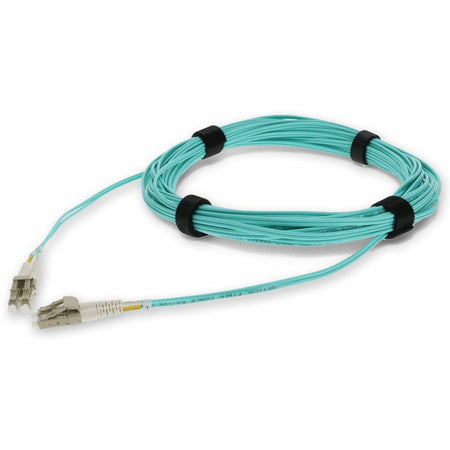 AddOn 3m LC to LC Aqua OM4 Duplex Microboot, Snagless OFNR (Riser-Rated) Fiber Patch Cable - ADD-LC-LC-MB3M5OM4
