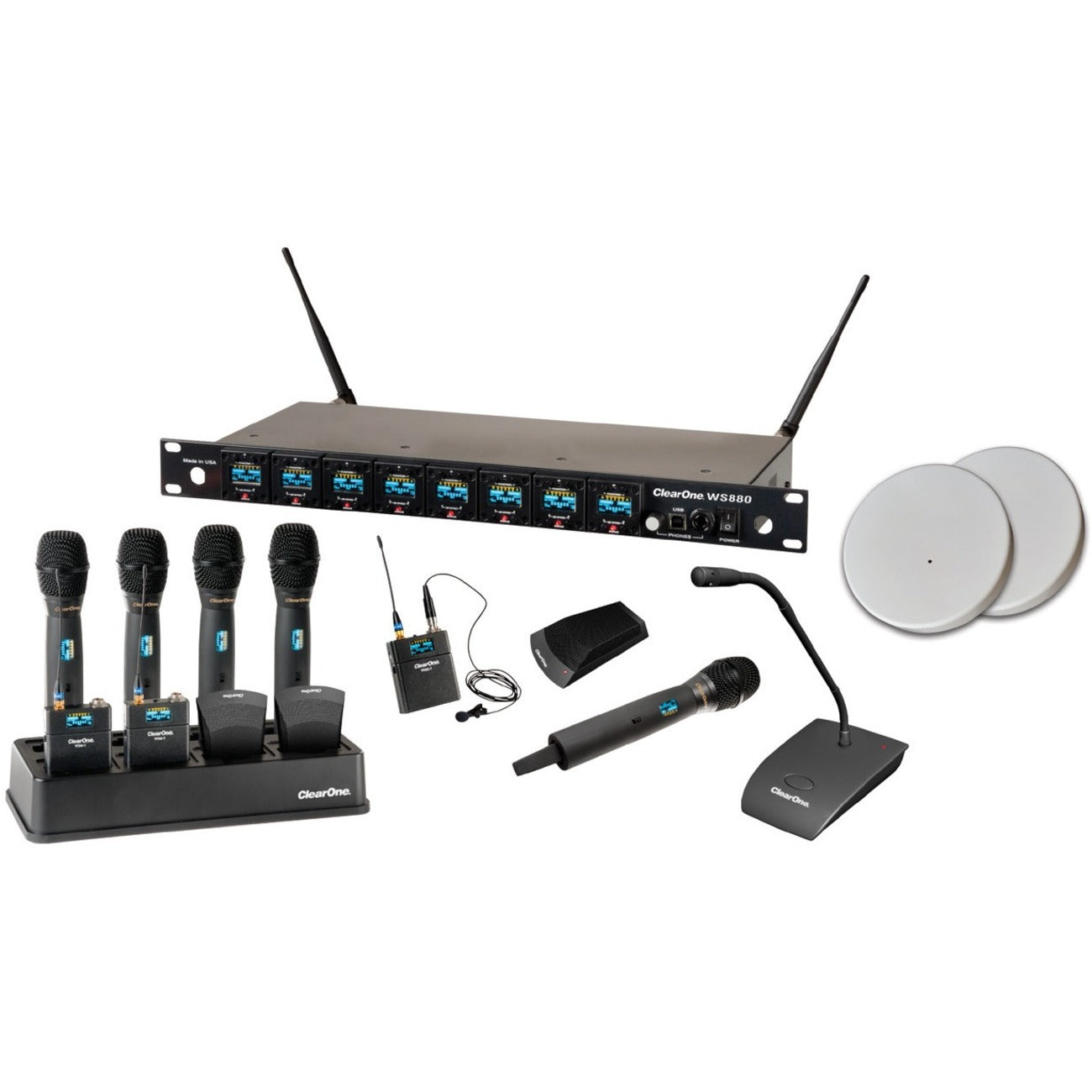 ClearOne WS840 Wireless Microphone System Receiver - 910-6000-408-C