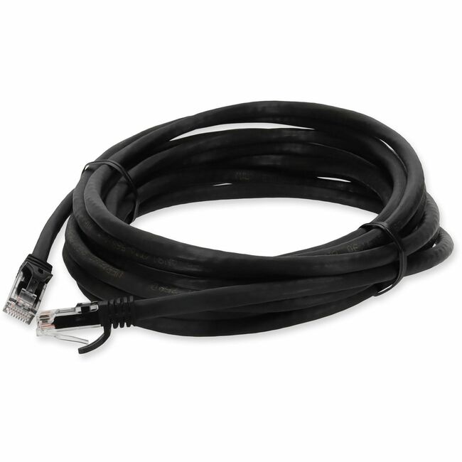 AddOn 25ft RJ-45 (Male) to RJ-45 (Male) Straight Black Cat6A UTP PVC Copper Patch Cable - ADD-25FCAT6A-BK