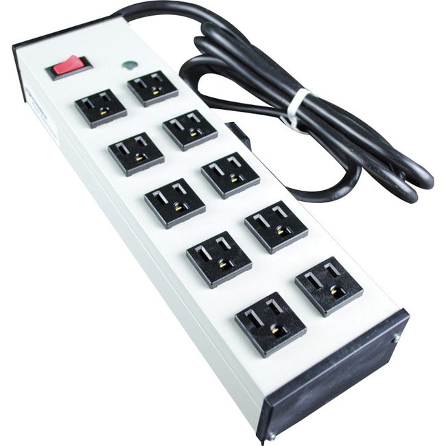 Wiremold Plug-In Outlet Center 10-Outlet Power Strip - UL210BC