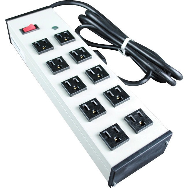 Wiremold Plug-In Outlet Center 10-Outlet Power Strip - UL210BD