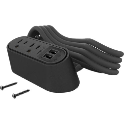 Wiremold Desktop Power Center Series - Power Center Slim 2 - 6ft Cord - Black - WSPC220BK