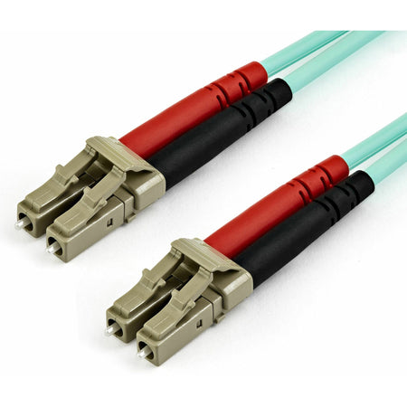 StarTech.com 10m (30ft) LC/UPC to LC/UPC OM4 Multimode Fiber Optic Cable, 50/125&micro;m LOMMF/VCSEL Zipcord Fiber, 100G, LSZH Fiber Patch Cord - 450FBLCLC10