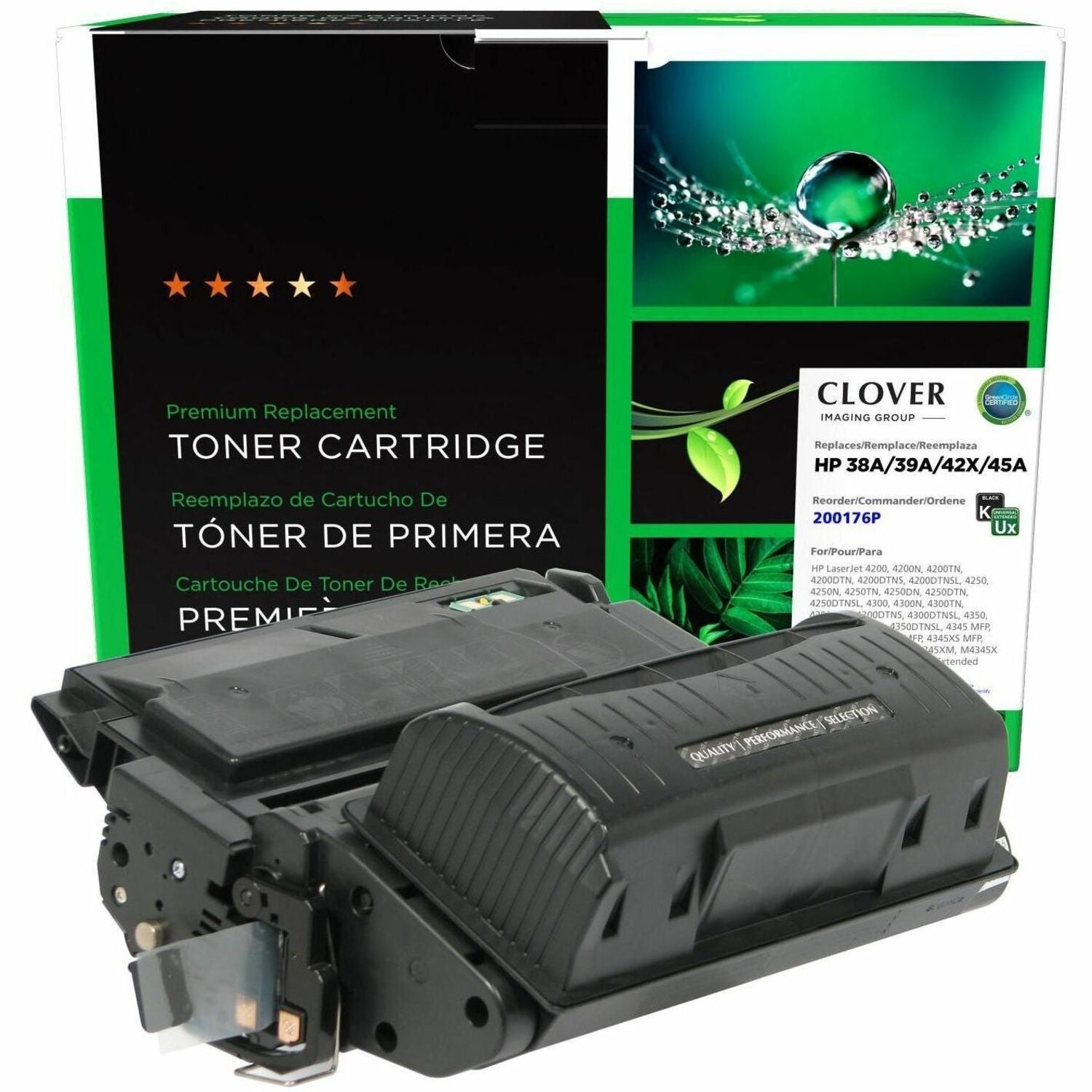 Clover Imaging Remanufactured Universal Extended Yield Toner Cartridge for HP Q1338A/Q1339A/Q5945A/Q5942X - 200176P