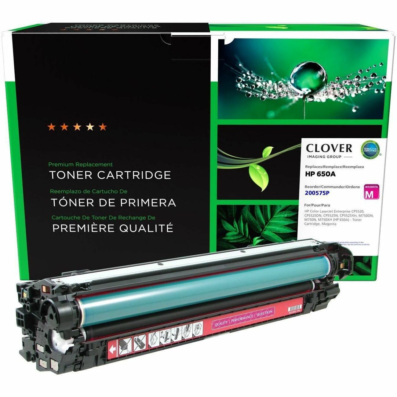 Clover Imaging Remanufactured Magenta Toner Cartridge for HP 650A (CE273A) - 200575P
