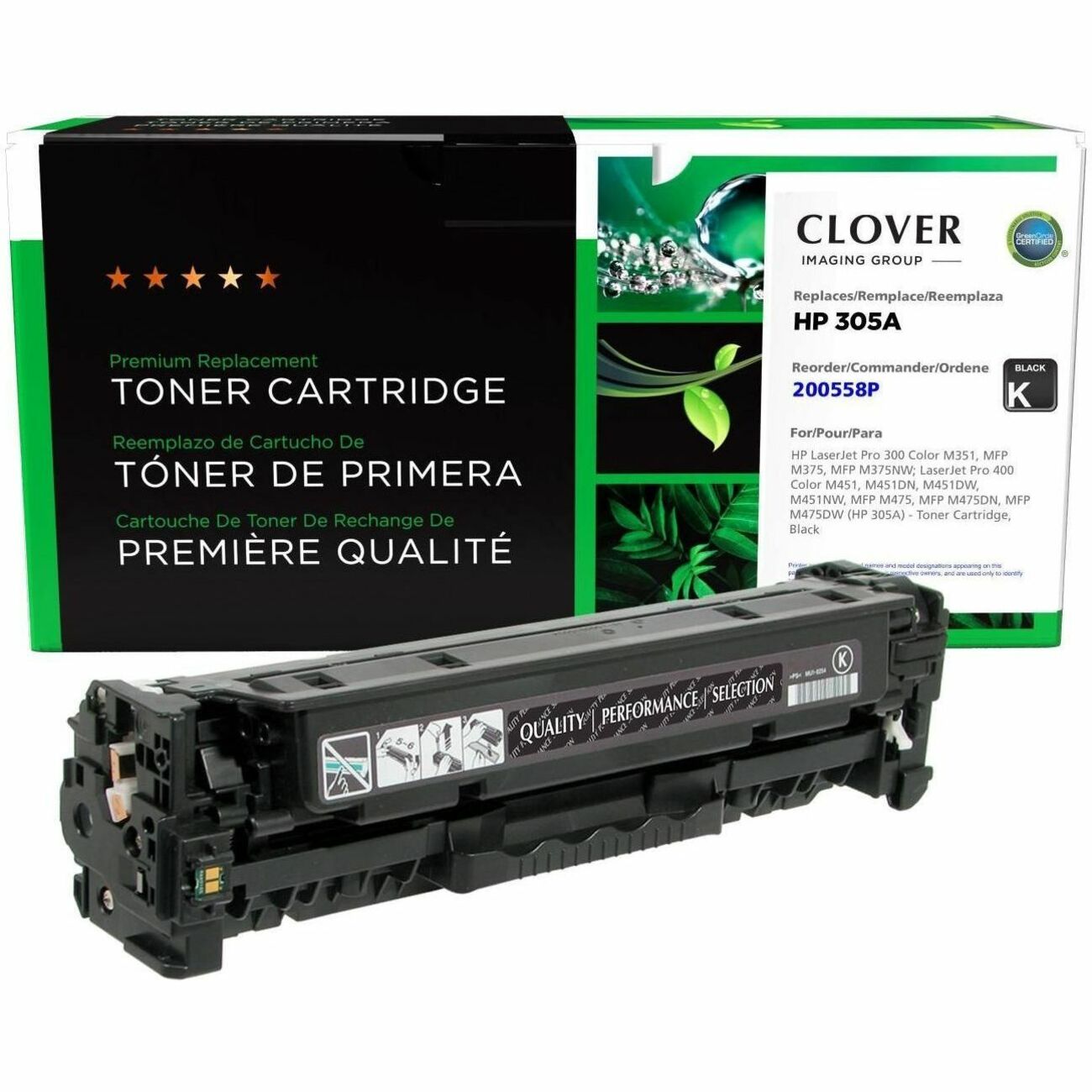 Clover Imaging Remanufactured Black Toner Cartridge for HP 305A (CE410A) - 200558P