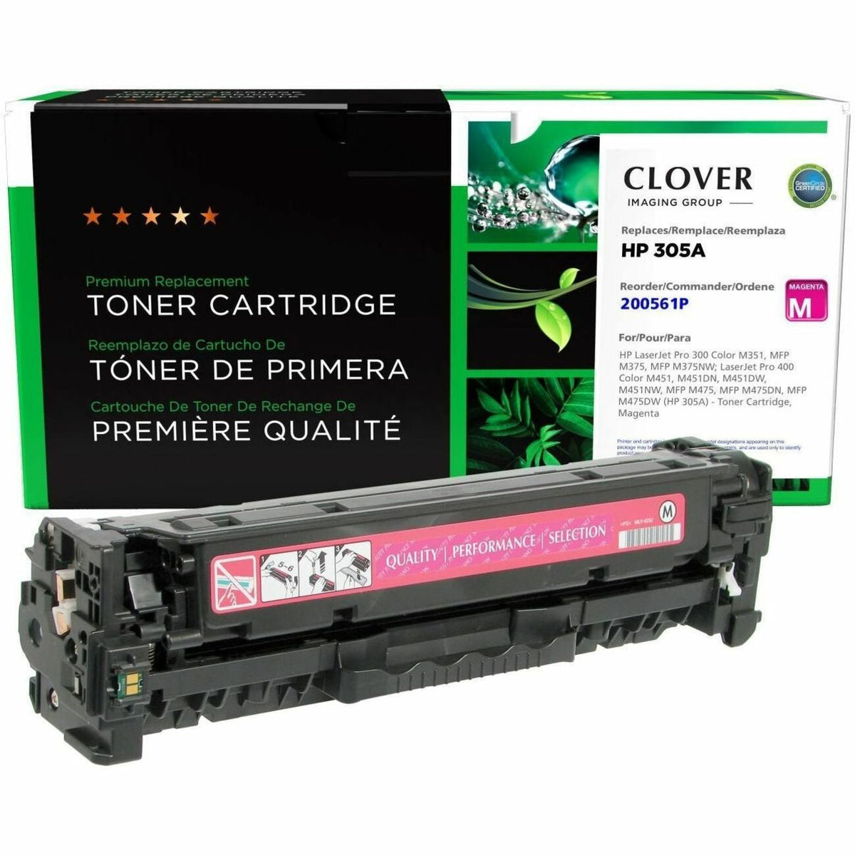 Clover Imaging Remanufactured Magenta Toner Cartridge for HP 305A (CE413A) - 200561P
