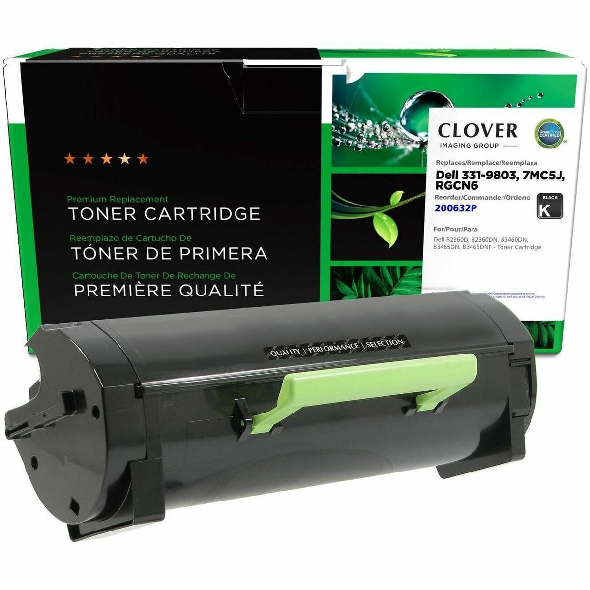 Clover Imaging Remanufactured Toner Cartridge for Dell B2360/B3460/B3465 - 200632P