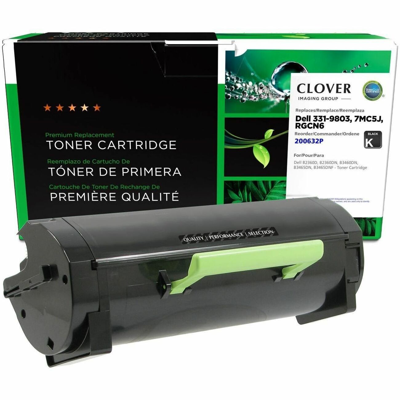 Clover Imaging Remanufactured Toner Cartridge for Dell B2360/B3460/B3465 - 200632P