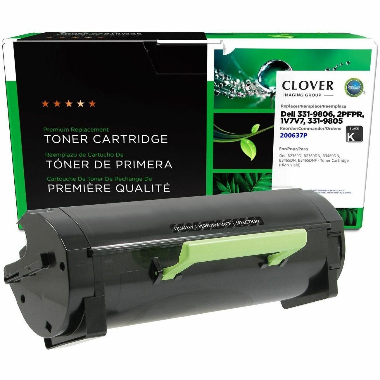 Clover Imaging Remanufactured High Yield Toner Cartridge for Dell B2360/B3460/B3465 - 200637P
