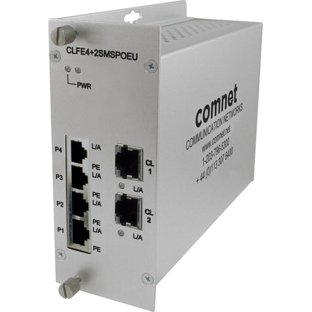 ComNet 10/100TX Drop/Insert/Repeat 4TX/2EX Self-Managed Switch with PoE+ - CLFE4+2SMSU