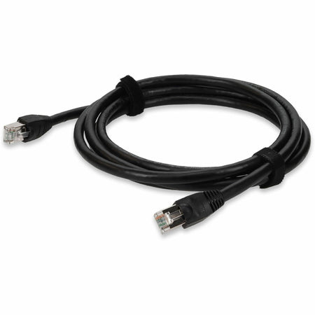 AddOn 7ft RJ-45 (Male) to RJ-45 (Male) Black Cat6 STP Outdoor-rated Copper Patch Cable - ADD-7FCAT6SO-BK