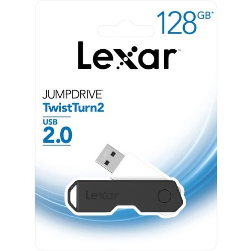 Lexar 128GB JumpDrive TwistTurn2 USB 2.0 Flash Drive - LJDTT2-128ABNABK