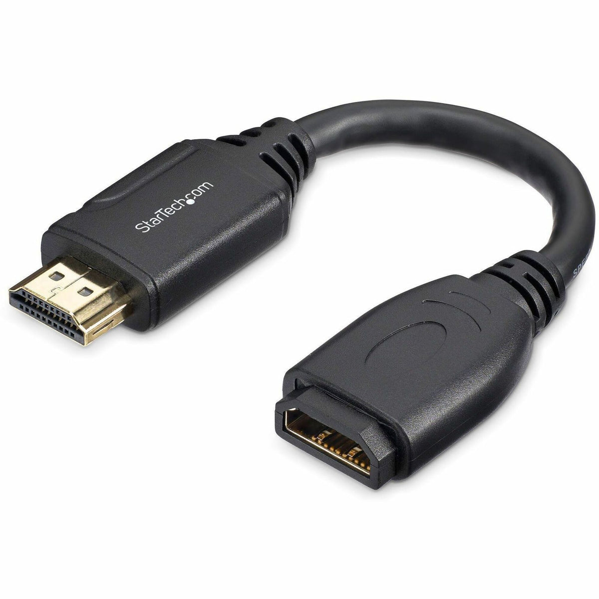 StarTech.com 6"/15cm HDMI Port Saver Cable, 4K 60Hz High Speed HDMI 2.0 Extension Cable with Ethernet, HDMI Male to Female Extension Cord - HD2MF6INL