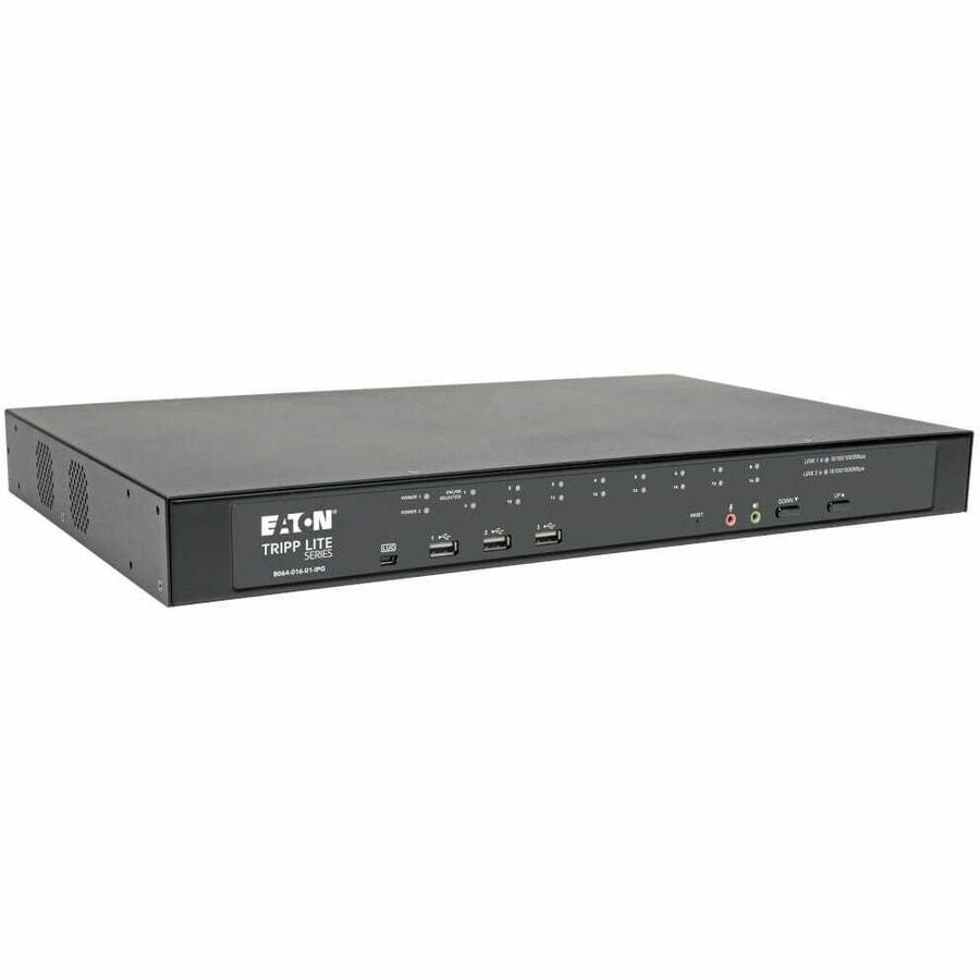 Eaton Tripp Lite Series NetDirector 16-Port Cat5 KVM over IP Switch - Virtual Media, 1 Remote + 1 Local User, 1U Rack-Mount, TAA - B064-016-01-IPG