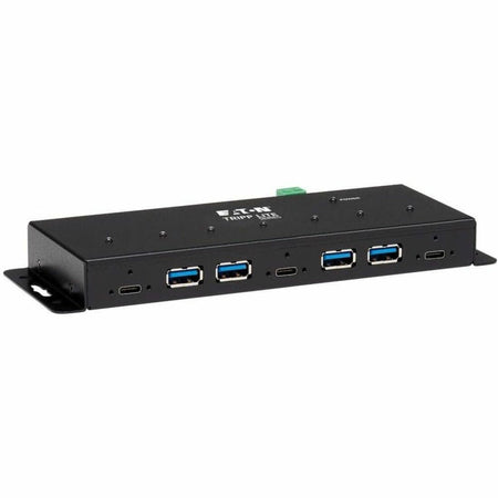 Eaton Tripp Lite Series Industrial 7-Port USB-C Hub, USB 3.x Gen 2 (10Gbps), 4x USB-A & 3x USB-C Ports, 15Kv ESD Immunity, 2Kv Surge, TAA - U460-4A3C-IND