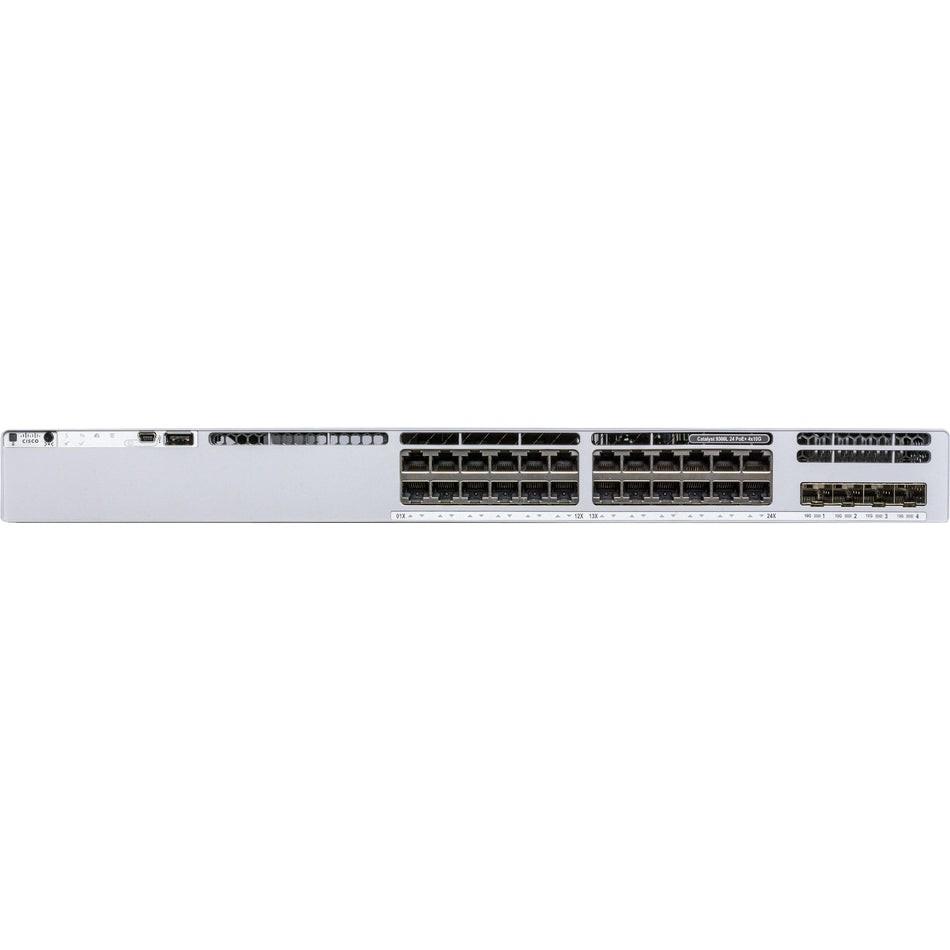 Cisco Catalyst 9300 24-port fixed Uplinks PoE+, 4X1G Uplinks, Network Advantage - C9300L-24P-4G-A