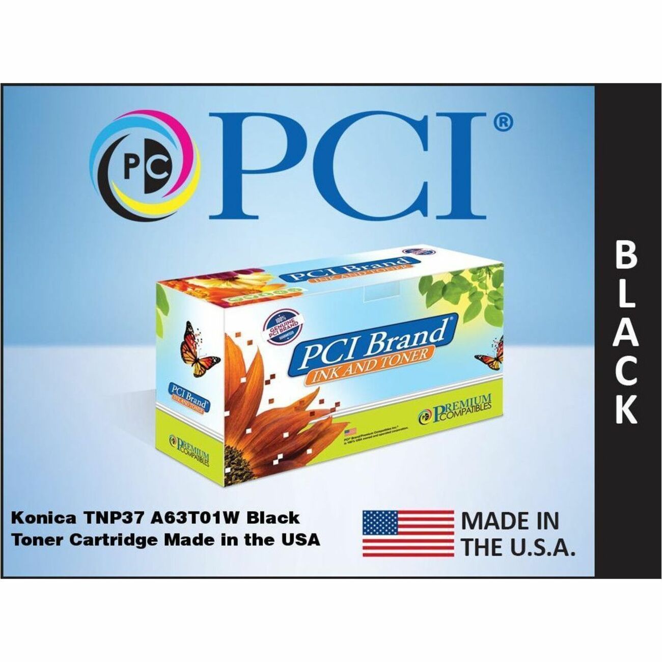 Premium Compatibles Laser Toner Cartridge - Alternative for Konica Minolta TNP37 (A63T01W) - Black Pack - A63T01W-PCI