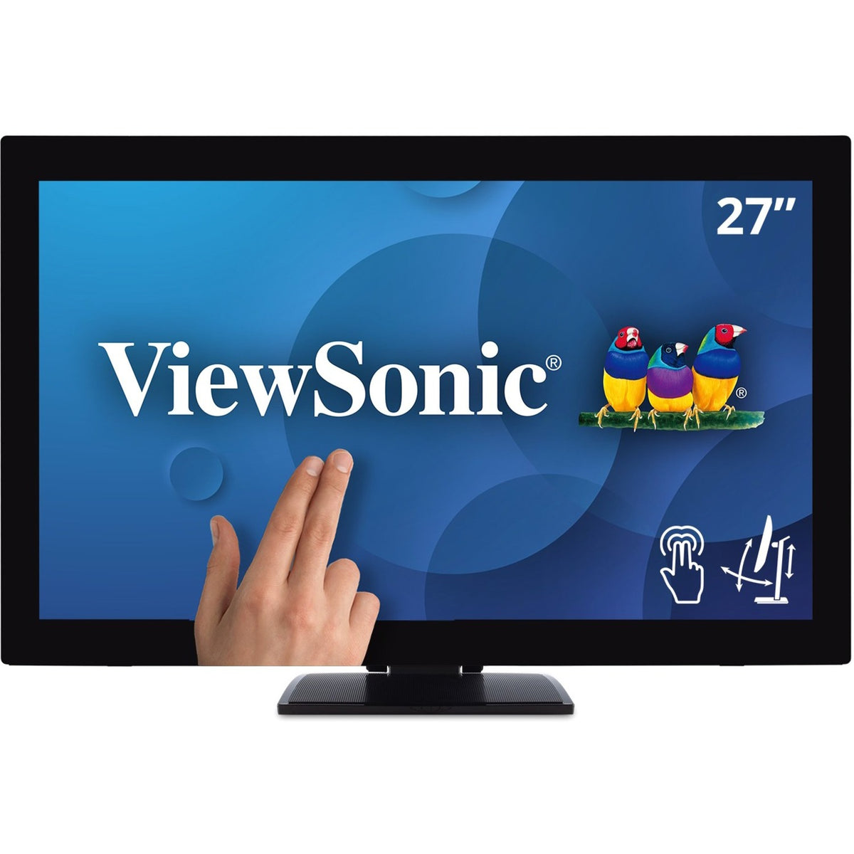ViewSonic TD2760 27" 1080p Ergonomic 10-Point Multi Touch Monitor with RS232, HDMI, and DP - TD2760
