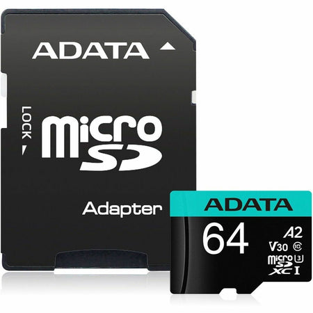 Adata Premier Pro 64 GB Class 10/UHS-I (U3) V30 microSDXC - AUSDX64GUI3V30SA2-RA1