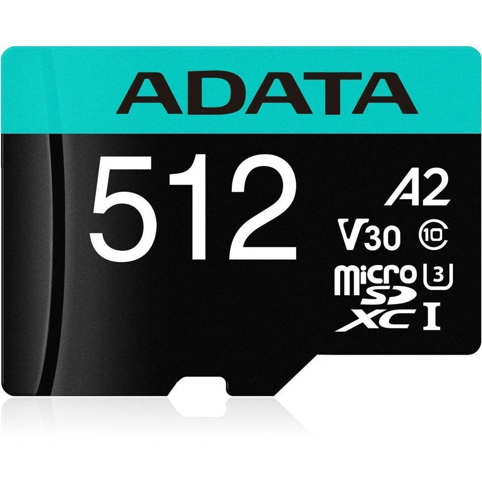 Adata Premier Pro 512 GB Class 10/UHS-I (U3) V30 microSDXC - AUSDX512GUI3V30SA2-RA1