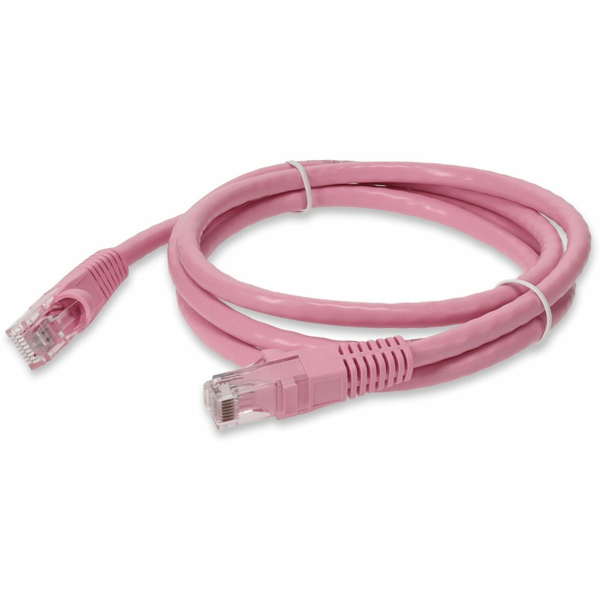 AddOn 10ft Pink CAT 6 PVC Ethernet Cable Snagless Bubble Boot RJ-45 M/M - ADD-10FCAT6-PK