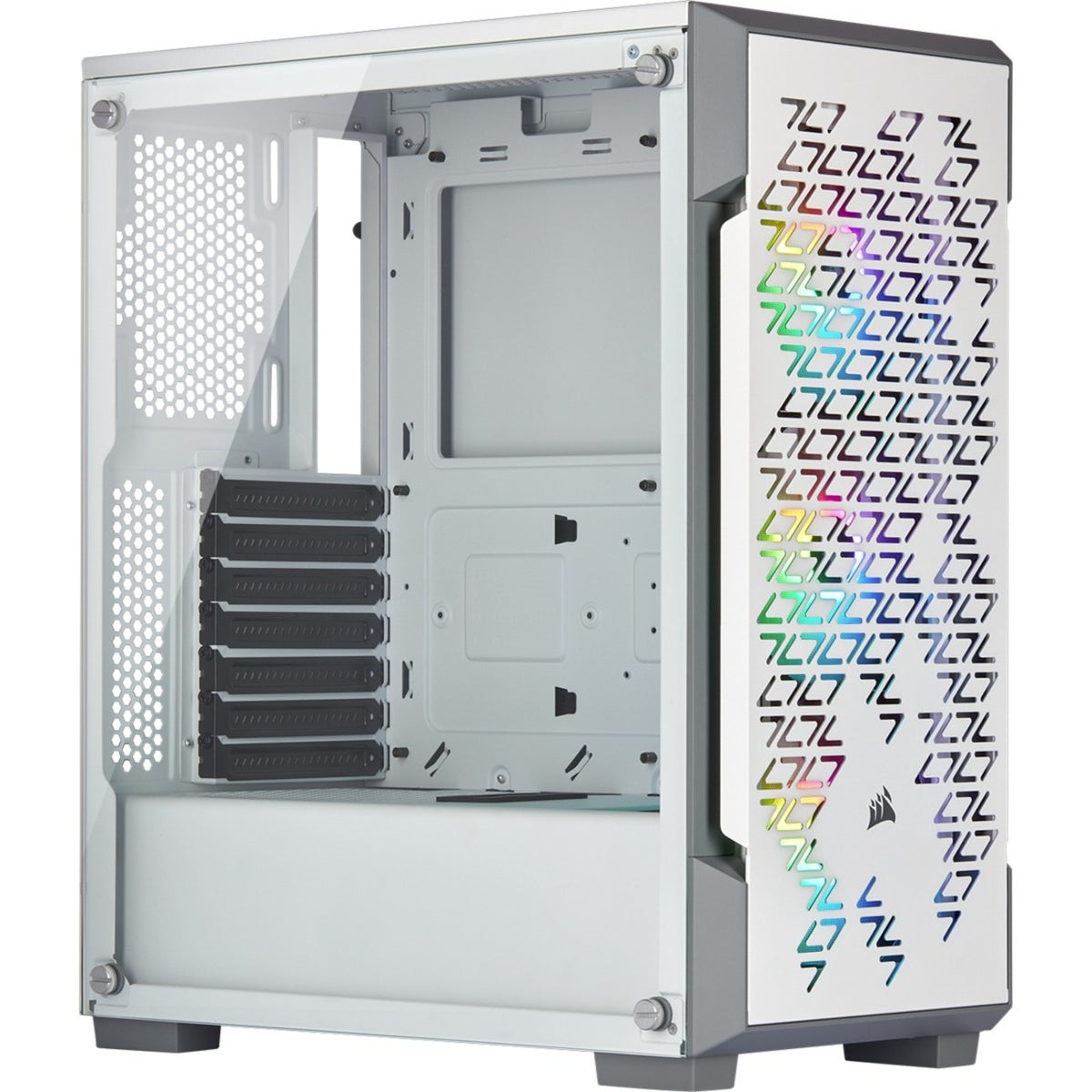 Corsair iCUE 220T RGB Airflow Tempered Glass Mid-Tower Smart Case - White - CC-9011174-WW