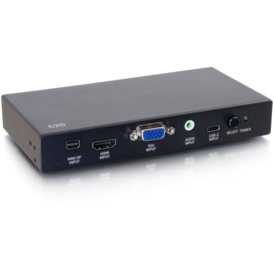 C2G 4K HDMI Adapter Switch - Mini DisplayPort, USB-C, VGA+3.5mm - 40850