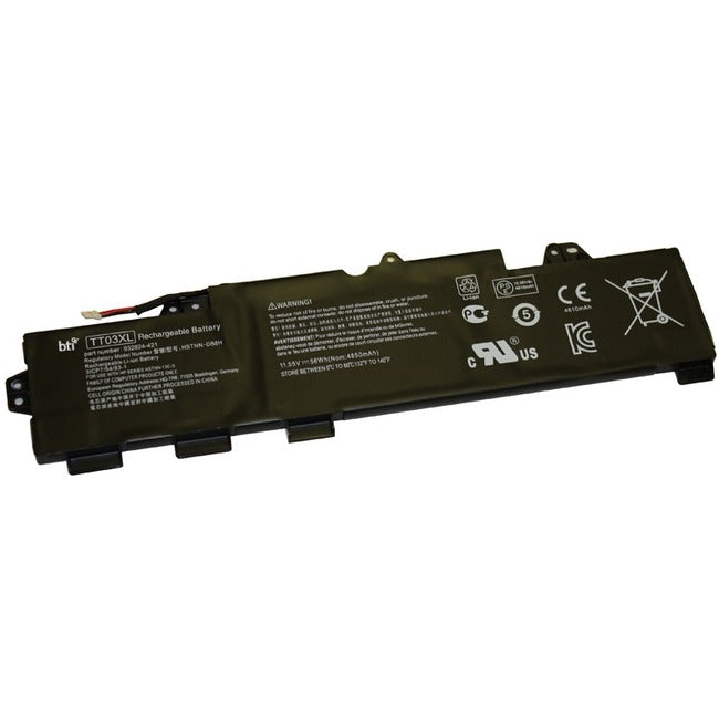 BTI TT03XL-BTI 11.55V 56WHR LI-ION BATTERY 932824-421, TT03XL, 933322-852, 933322-855, TT03056XL-PL ELITEBOOK 755 G5, ELITEBOOK 850 G5, ELITEBOOK 850 G6, ZBOOK 15U G5, ZBOOK 15U G6 - TT03XL-BTI