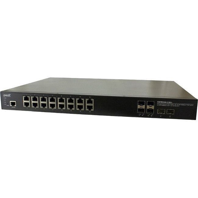 Transition Networks Managed Hardened Gigabit Ethernet PoE+ Rack Mountable Switch - SISPM1040-3166-L-NA