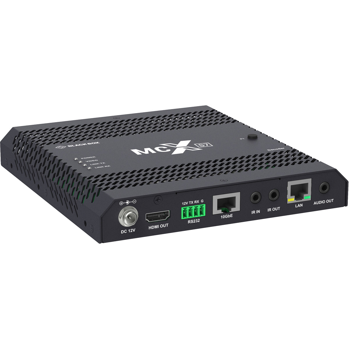 Black Box MCX S7 4K60 Network AV Decoder - HDCP 2.2, HDMI 2.0, 10-GbE Copper - MCX-S7-DEC