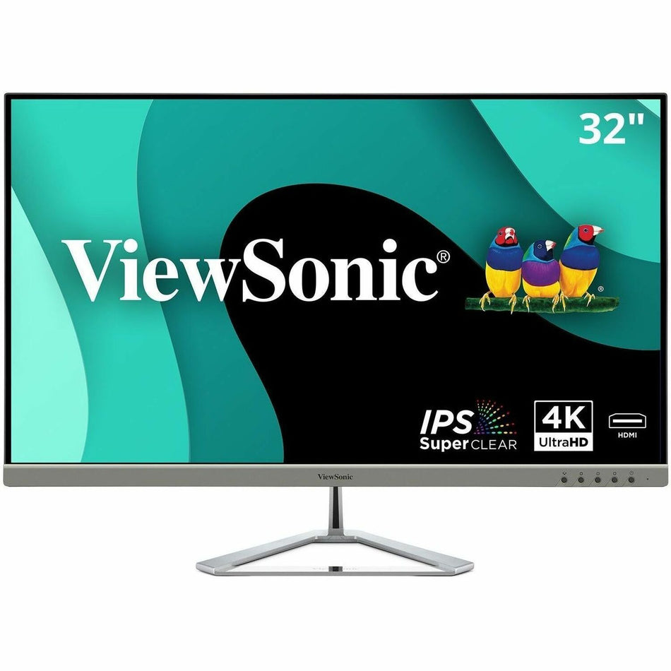 ViewSonic VX3276-4K-MHD 32 Inch 4K UHD Monitor with Ultra-Thin Bezels, HDR10 HDMI and DisplayPort for Home and Office - VX3276-4K-MHD