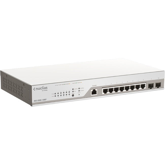 D-Link 10-Port Nuclias Cloud-Managed PoE Switch - DBS-2000-10MP