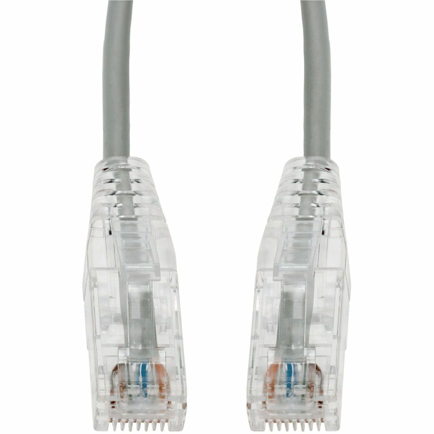 AddOn 6in Gray CAT 6 Slim PVC Ethernet Cable Snagless Clear-Claw RJ-45 M/M - ADD-0.5FSLCAT6-GY