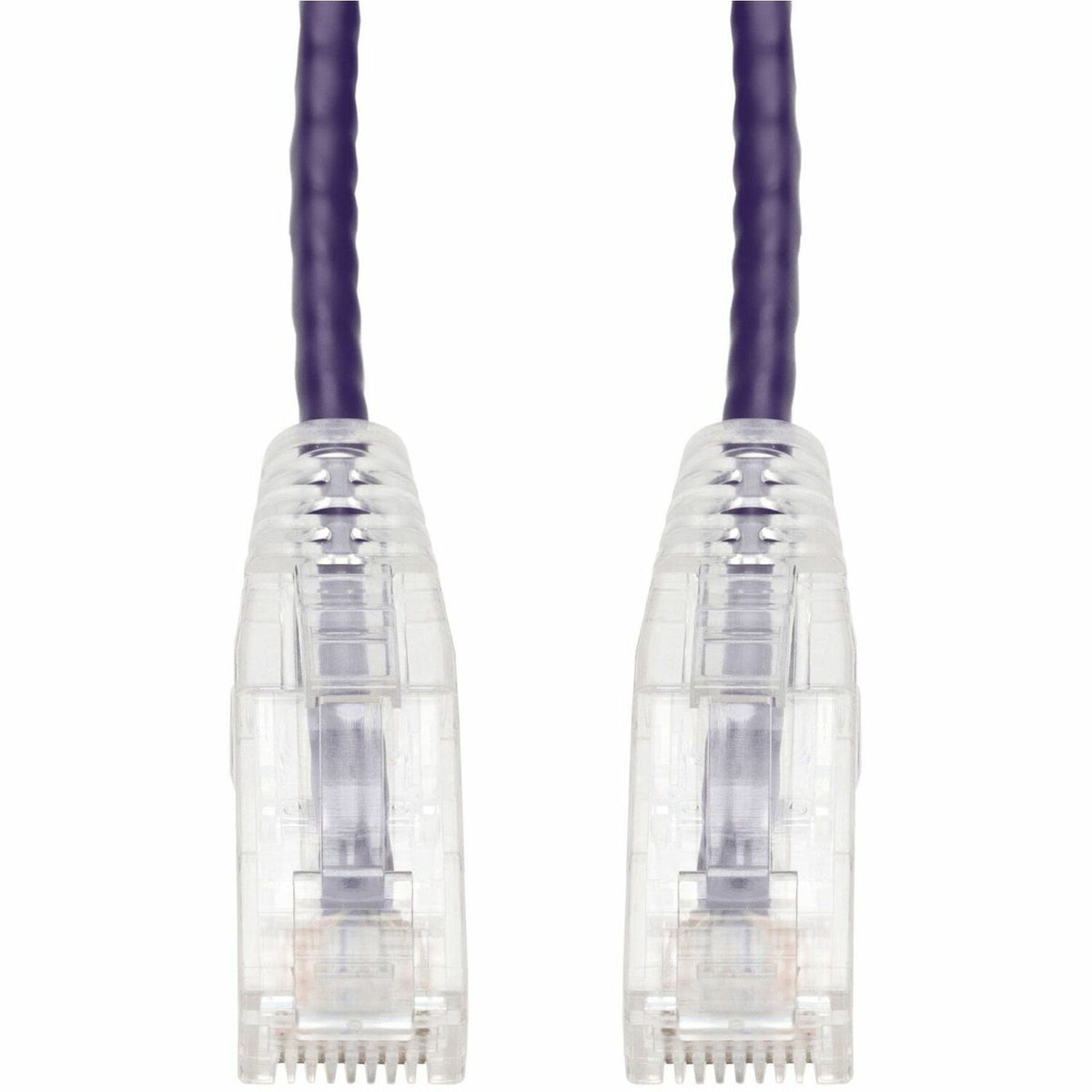 AddOn 45ft Purple CAT 6 Slim PVC Ethernet Cable Snagless Clear-Claw RJ-45 M/M - ADD-4.5FSLCAT6-PE