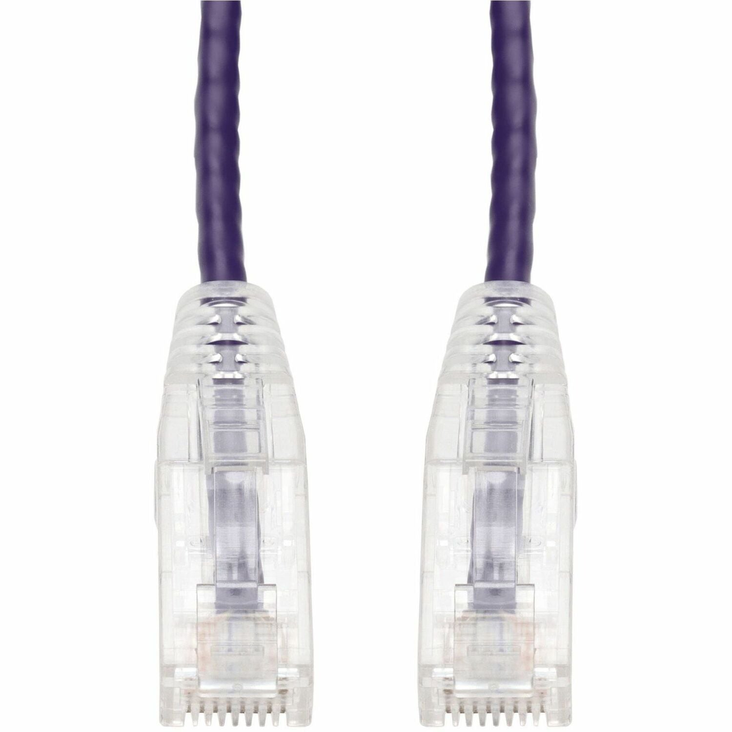 AddOn 45ft Purple CAT 6 Slim PVC Ethernet Cable Snagless Clear-Claw RJ-45 M/M - ADD-4.5FSLCAT6-PE