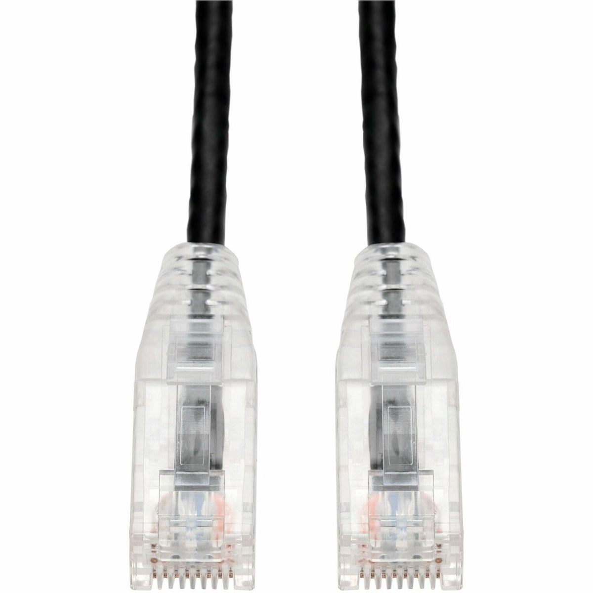 AddOn 6in Black CAT 6 Slim PVC Ethernet Cable Snagless Clear-Claw RJ-45 M/M - ADD-0.5FSLCAT6-BK