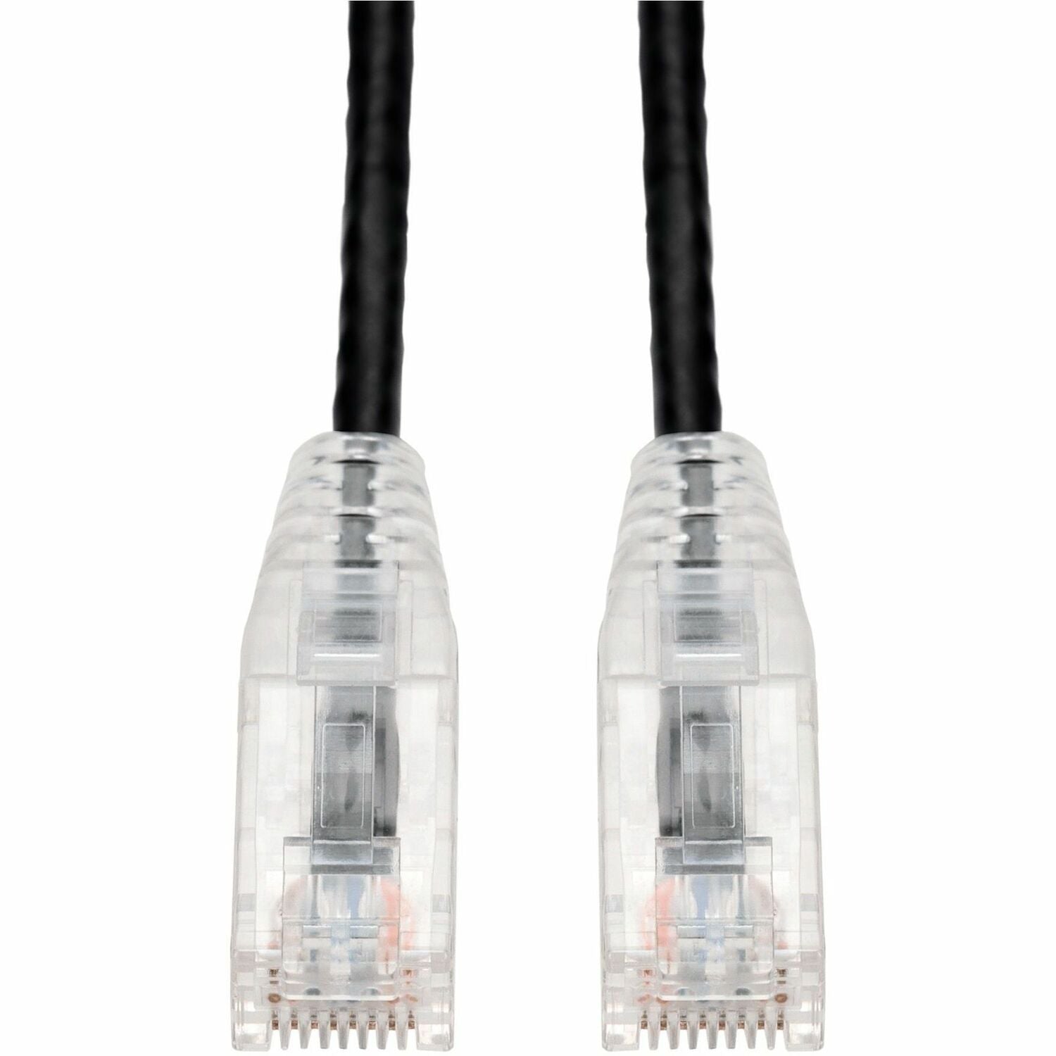 AddOn 6in Black CAT 6 Slim PVC Ethernet Cable Snagless Clear-Claw RJ-45 M/M - ADD-0.5FSLCAT6-BK