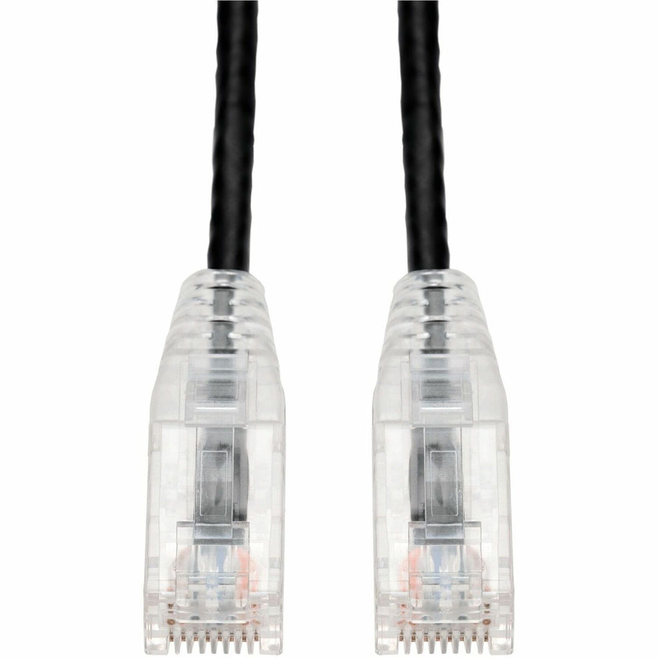 AddOn 6in Black CAT 6 Slim PVC Ethernet Cable Snagless Clear-Claw RJ-45 M/M - ADD-0.5FSLCAT6-BK