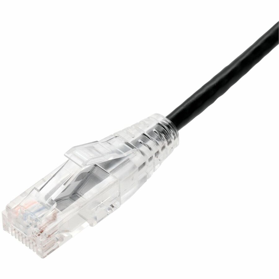 AddOn 6in Black CAT 6 Slim PVC Ethernet Cable Snagless Clear-Claw RJ-45 M/M - ADD-0.5FSLCAT6-BK