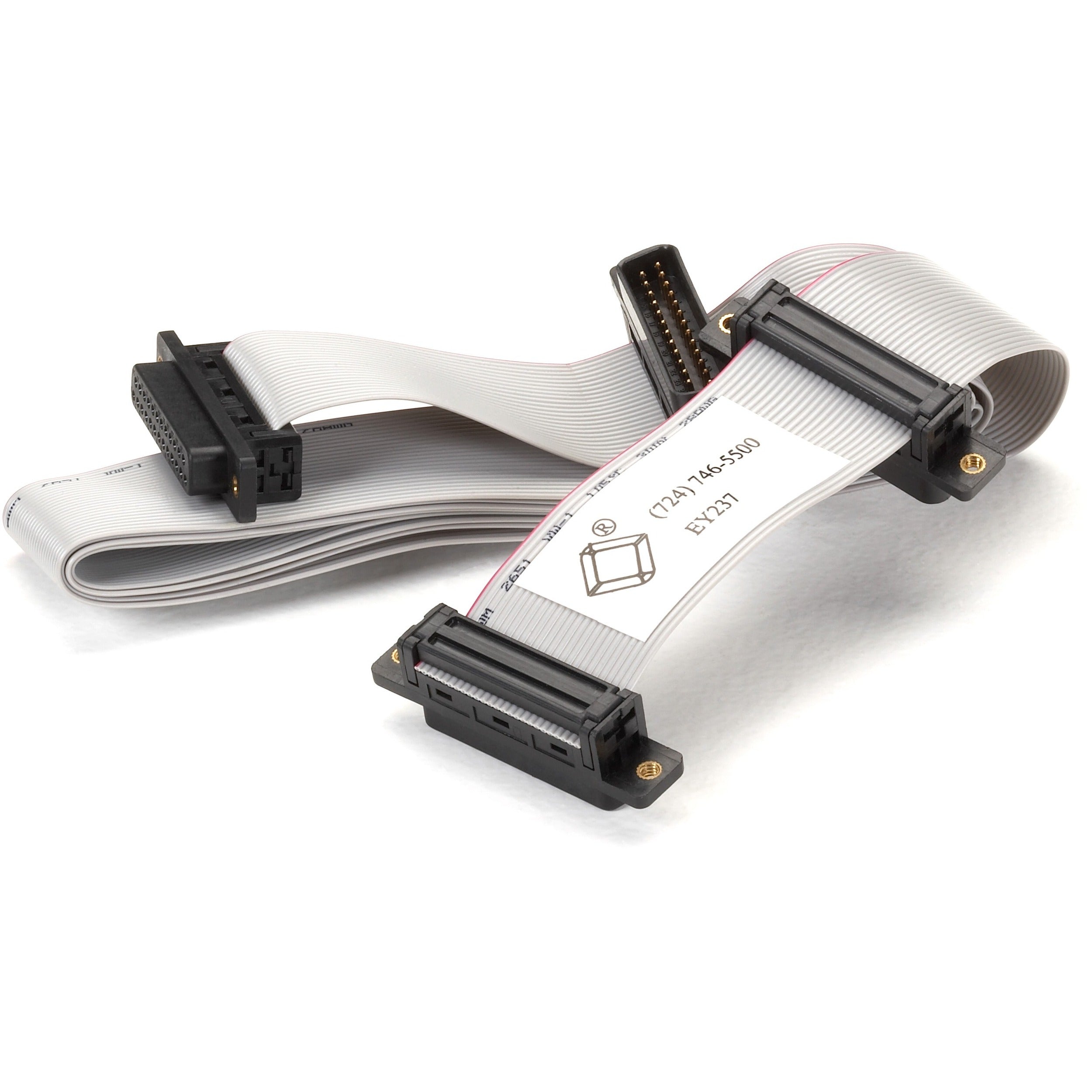 Black Box Flat Ribbon RS232 Cable - DB25 Male/Female to DB25 Male/Female, 5-ft. (1.5-m) - EY237