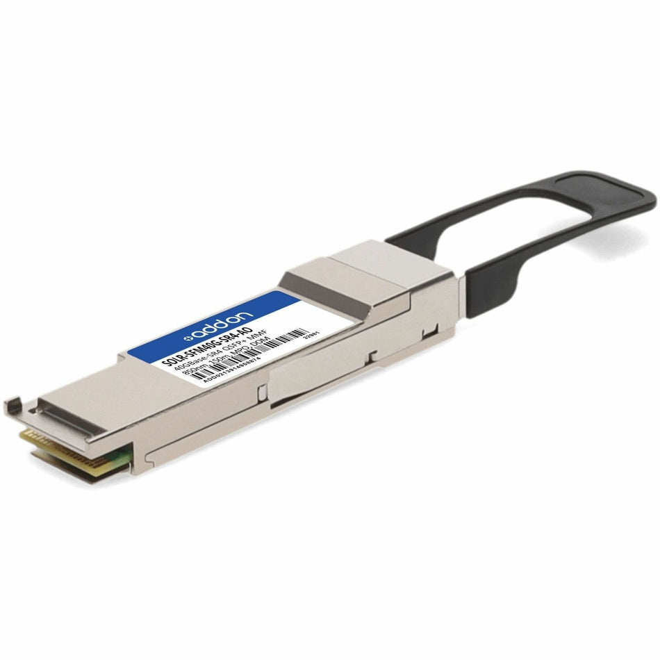 AddOn Solarflare&reg; SOLR-SFM40G-SR4 Compatible TAA 40GBase-SR4 QSFP+ Transceiver (MMF, 850nm, 150m, MPO, DOM) - SOLR-SFM40G-SR4-AO