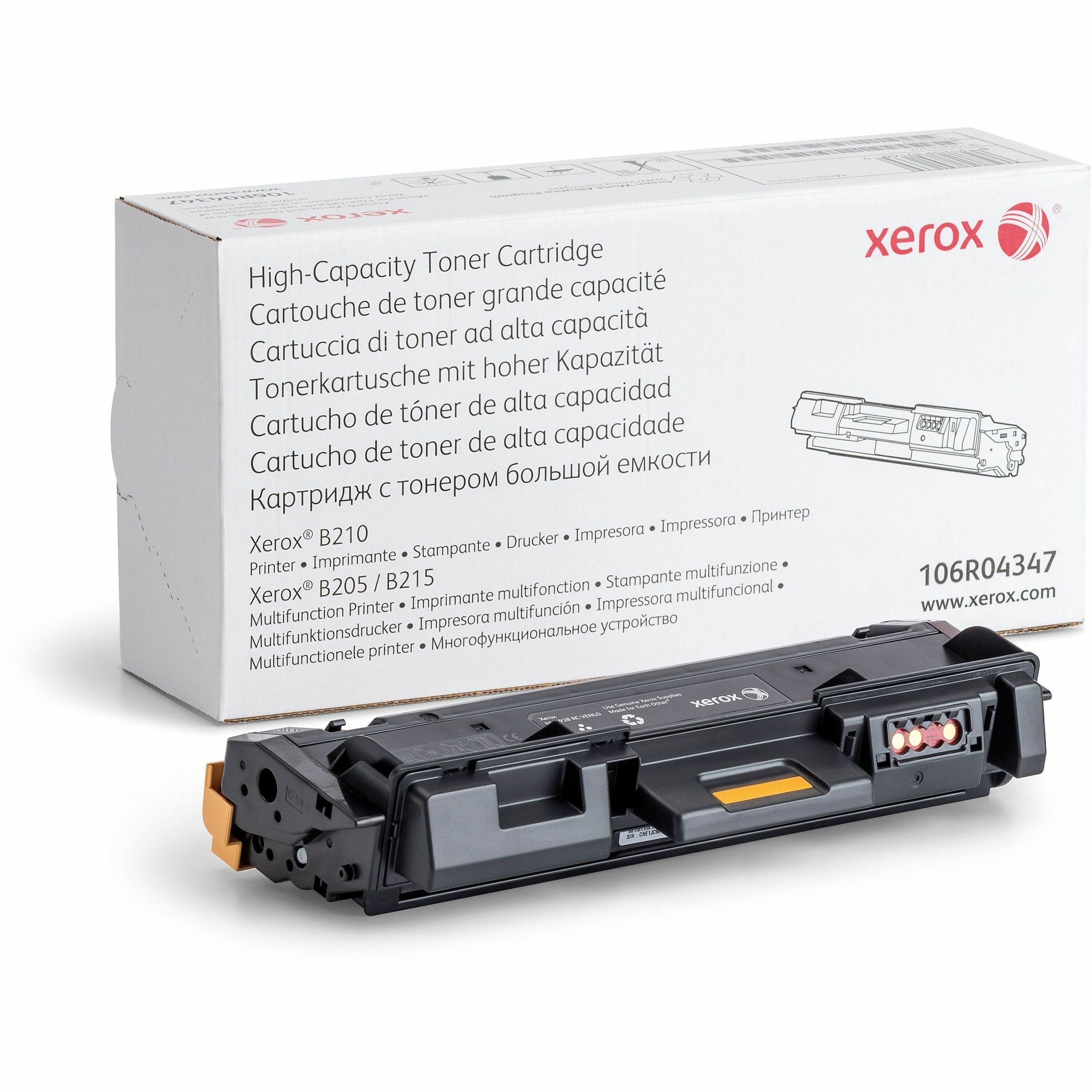 Xerox Original High Yield Laser Toner Cartridge - Black - 1 Each - 106R04347