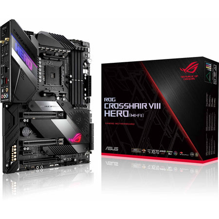 Asus ROG Crosshair VIII Hero Desktop Motherboard - AMD X570 Chipset - Socket AM4 - ATX - ROG CROSSHAIR VIII HERO (WI-FI