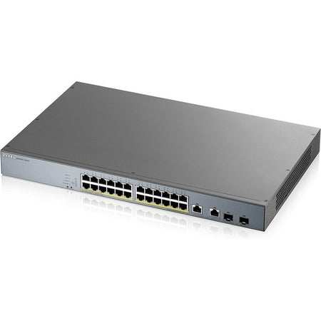 ZYXEL 24-port GbE Smart Managed PoE Switch with GbE Uplink - GS1350-26HP