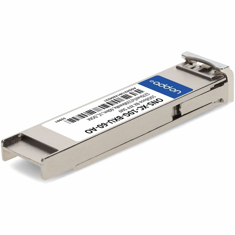 AddOn Cisco&reg; ONS-XC-10G-BXU-60 Compatible TAA 10GBase-BX XFP Transceiver (SMF, 1270nmTx/1330nmRx, 60km, LC, DOM) - ONS-XC-10G-BXU-60-AO