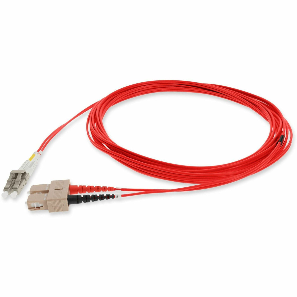 AddOn 4m LC (Male) to SC (Male) Orange OM1 Duplex Fiber OFNR (Riser-Rated) Patch Cable - ADD-SC-LC-4M6MMF-RD