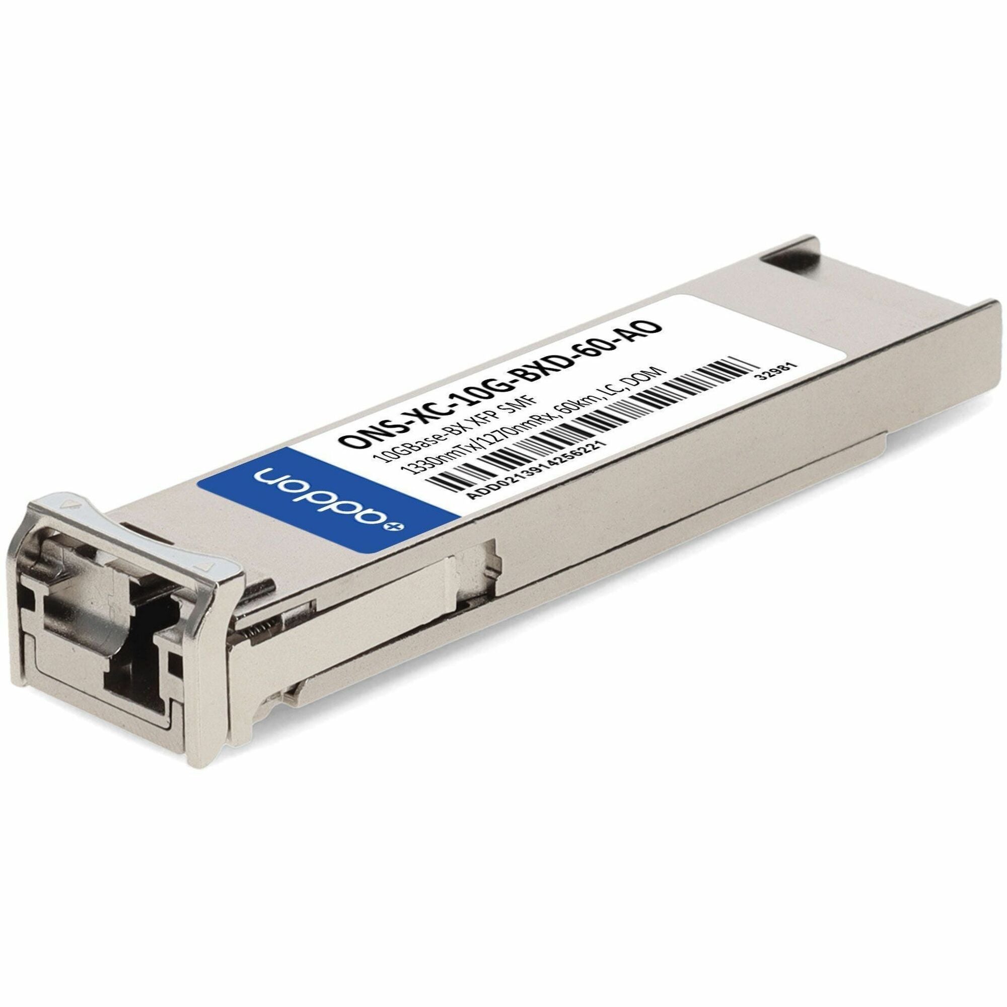 AddOn Cisco&reg; ONS-XC-10G-BXD-60 Compatible TAA 10GBase-BX XFP Transceiver (SMF, 1330nmTx/1270nmRx, 60km, LC, DOM) - ONS-XC-10G-BXD-60-AO